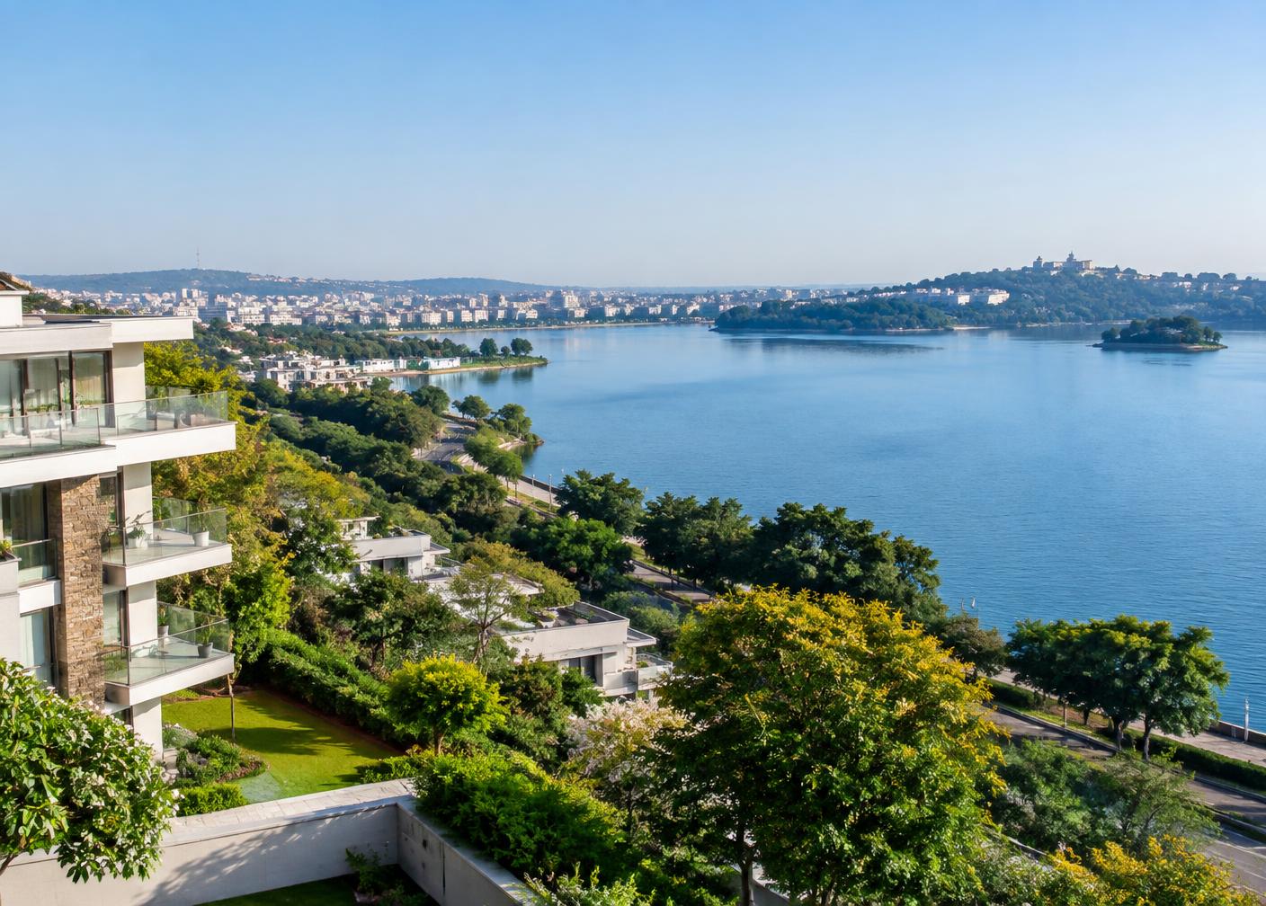 Bhopal lakeside and modern residences